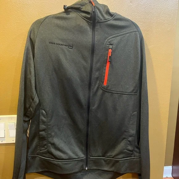 Men’s Free Country fleece zip up hoodie. Large - Picture 4 of 6